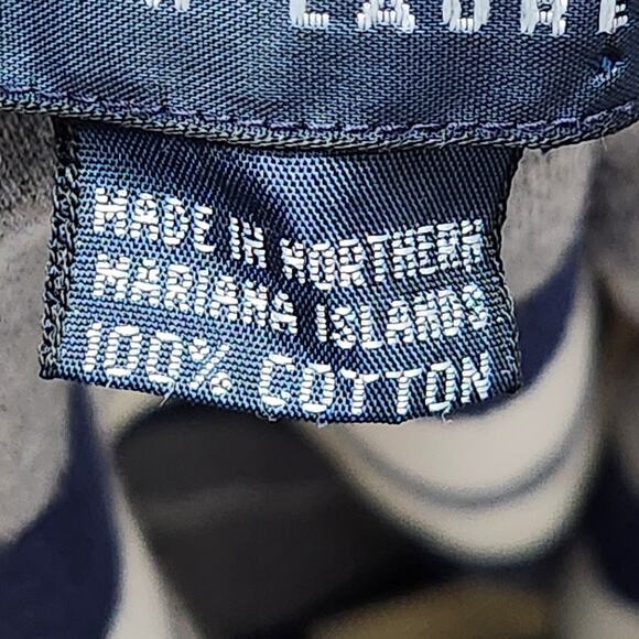 VINTAGE POLO GOLF RALPH LAUREN Shirt Mens XL Gray Striped Crest Logo Preppy - Picture 13 of 14